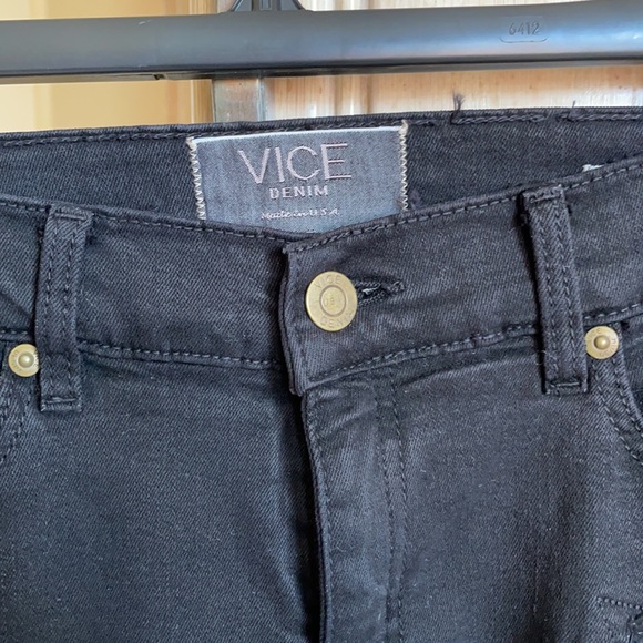 Revice Denim Black Jeans with Stitched Stars - Picture 4 of 7